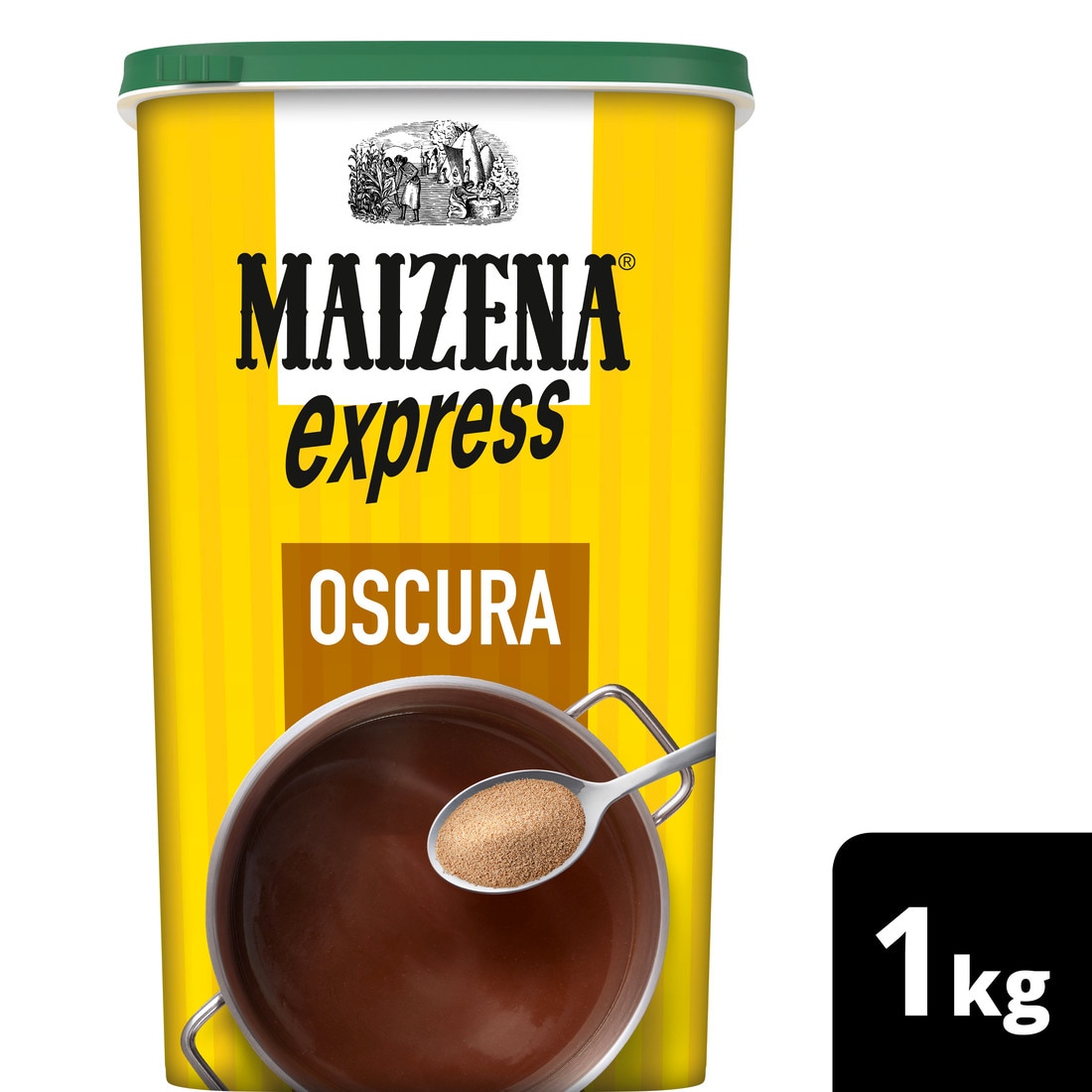 Maizena Express Harina Fina de Fécula de Patata Espesante Oscuro sin gluten bote 1kg - Maizena® Express, tu espesante instantáneo para texturizar salsas de forma gradual y controlada.